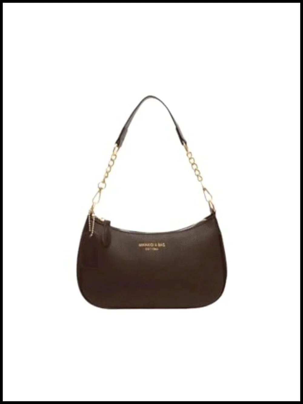 PU Leather Shoulder Bag Small Hobo Clutch Purse Crossbody with Gold Chain